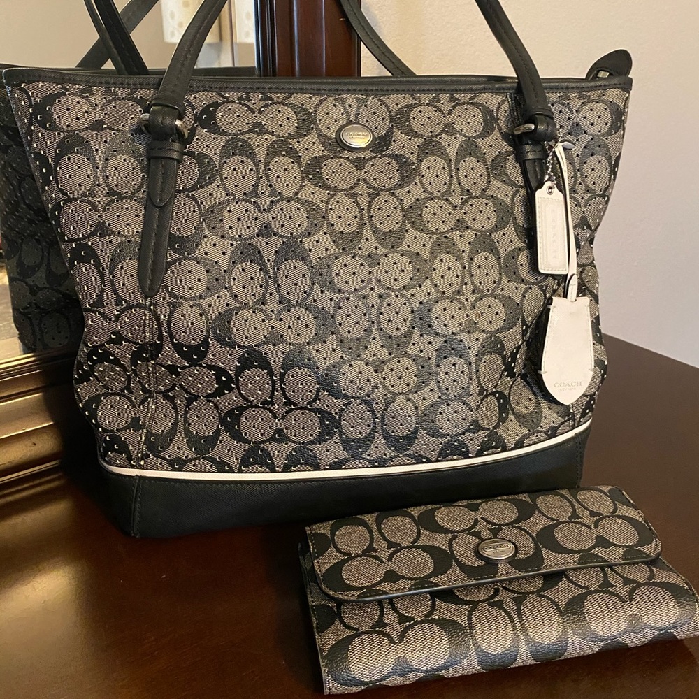 Coach purse and wallet set